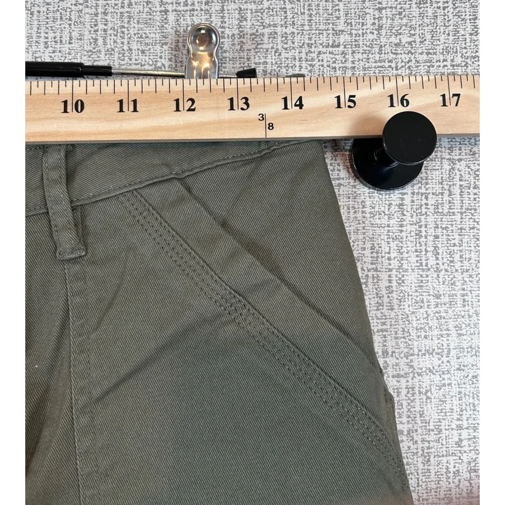 NWT‎ Banana Republic Green High Rise Twill Pant Women 4 Utility Patch Pocket